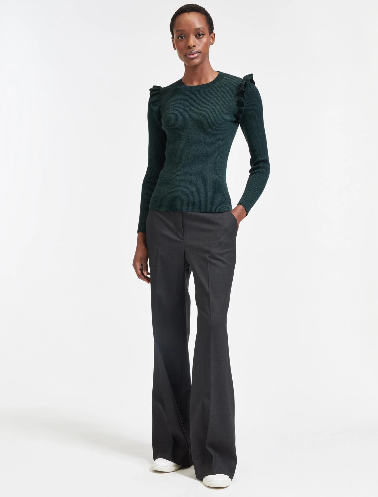 Jessie Wool Jumper - Dark Green - Image 2