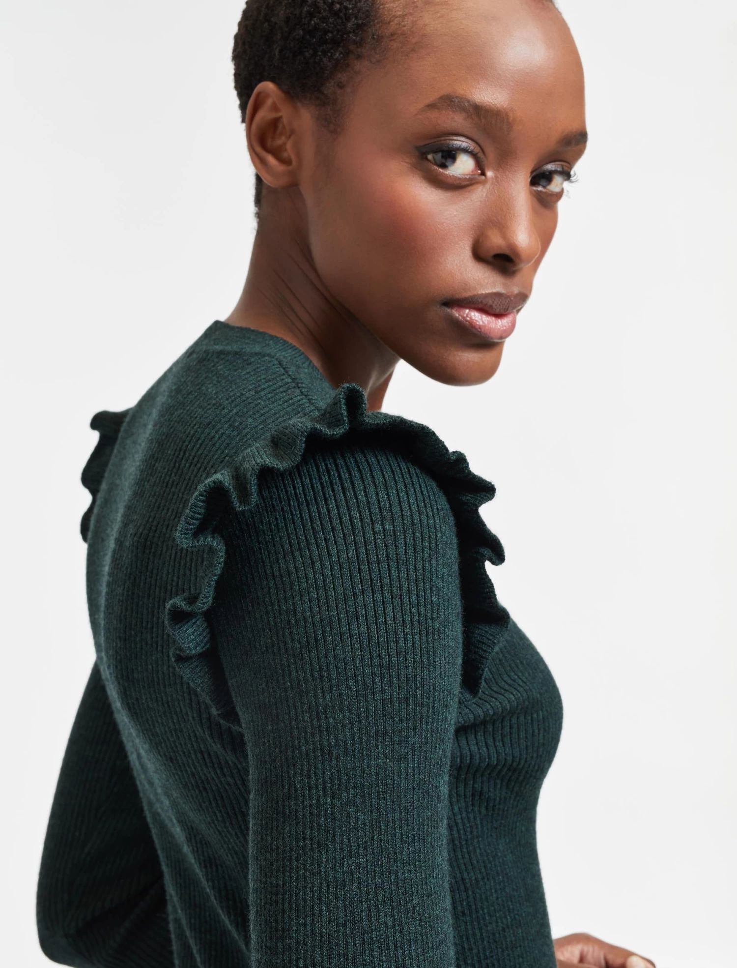 Jessie Wool Jumper - Dark Green - Image 4