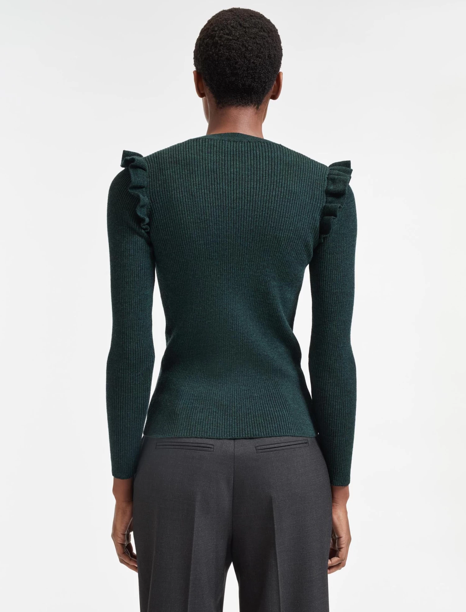 Jessie Wool Jumper - Dark Green - Image 5