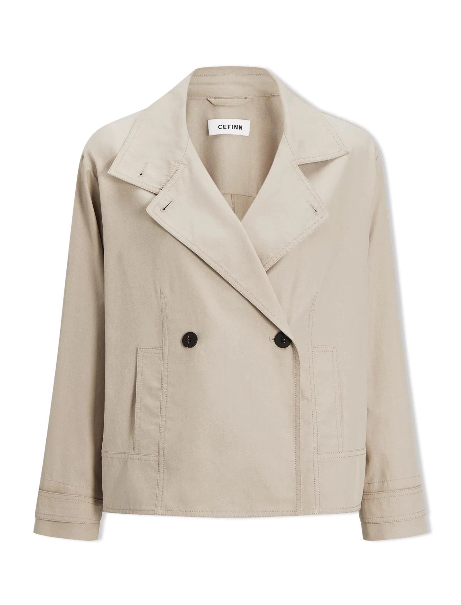 Rory Cotton Twill Jacket - Beige - Image 7