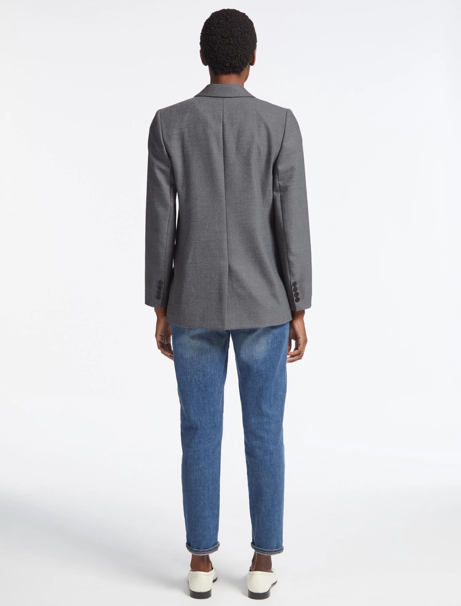 Jordan Stretch Wool Blazer - Mid Grey - Image 7