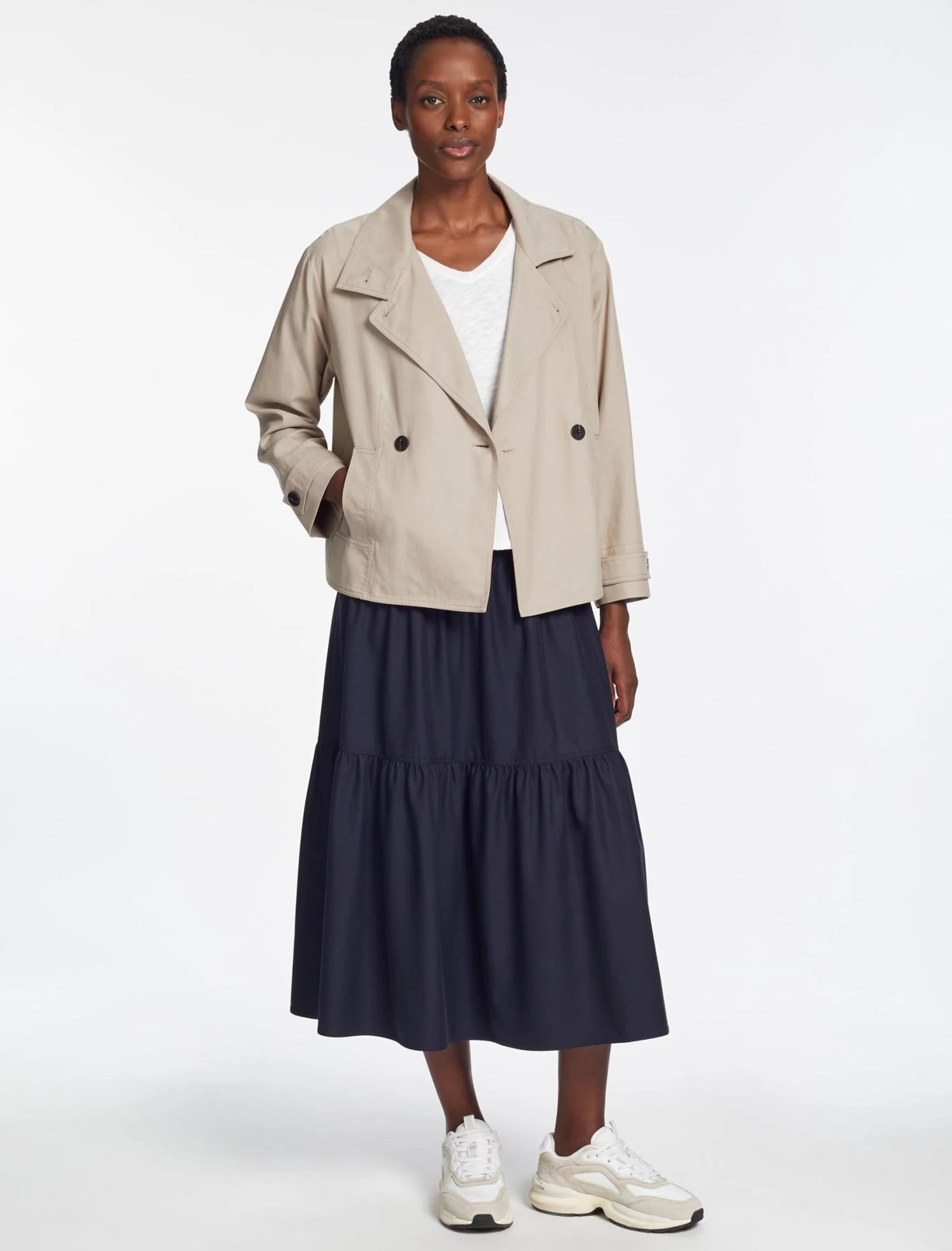 Rory Cotton Twill Jacket - Beige - Image 3