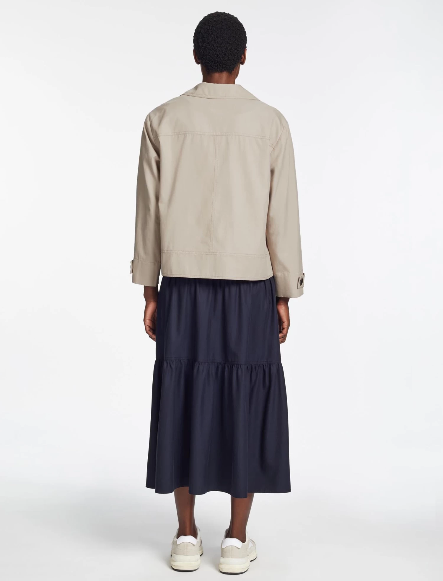 Rory Cotton Twill Jacket - Beige - Image 6