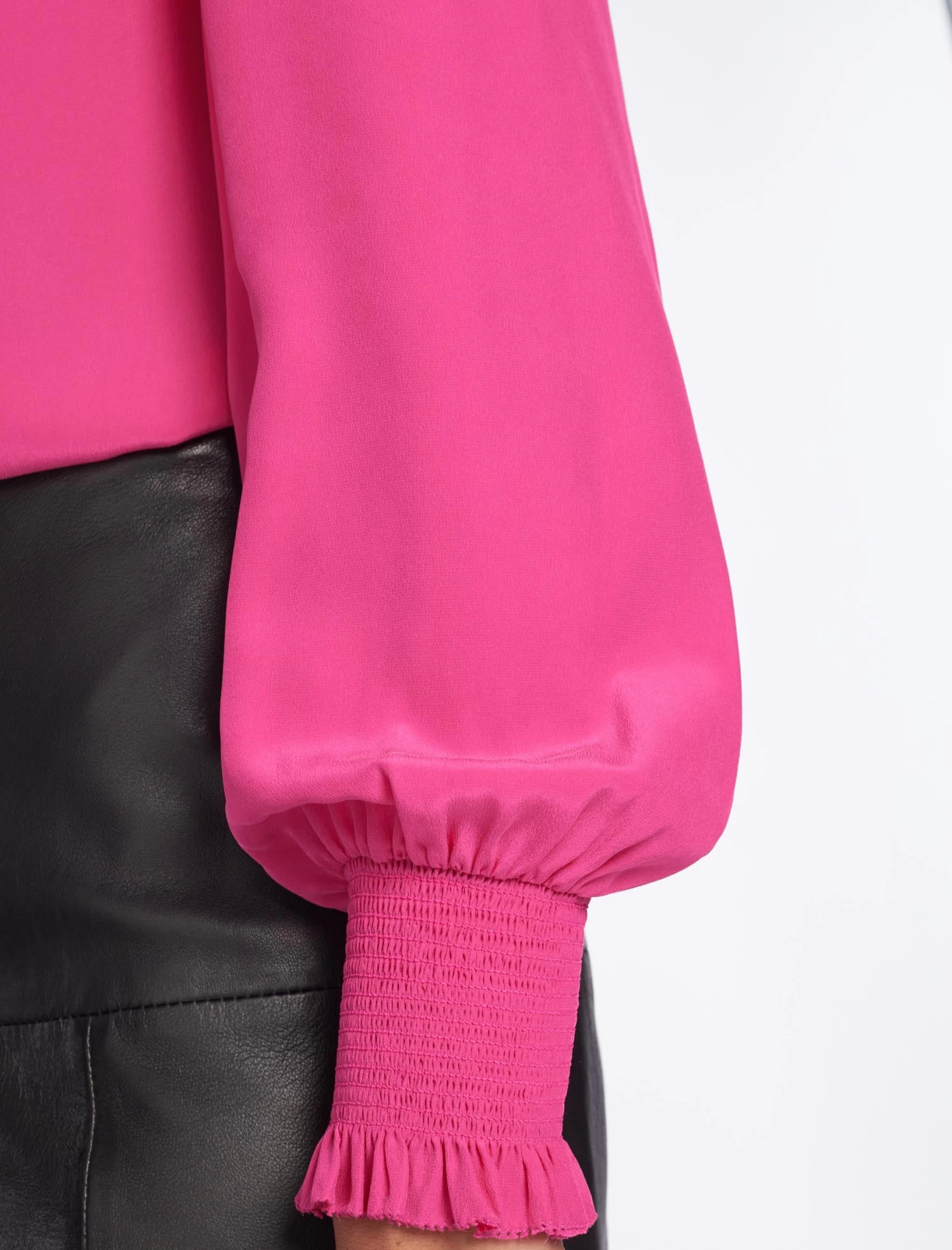 Stella Silk Shirt - Hot Pink - Image 6