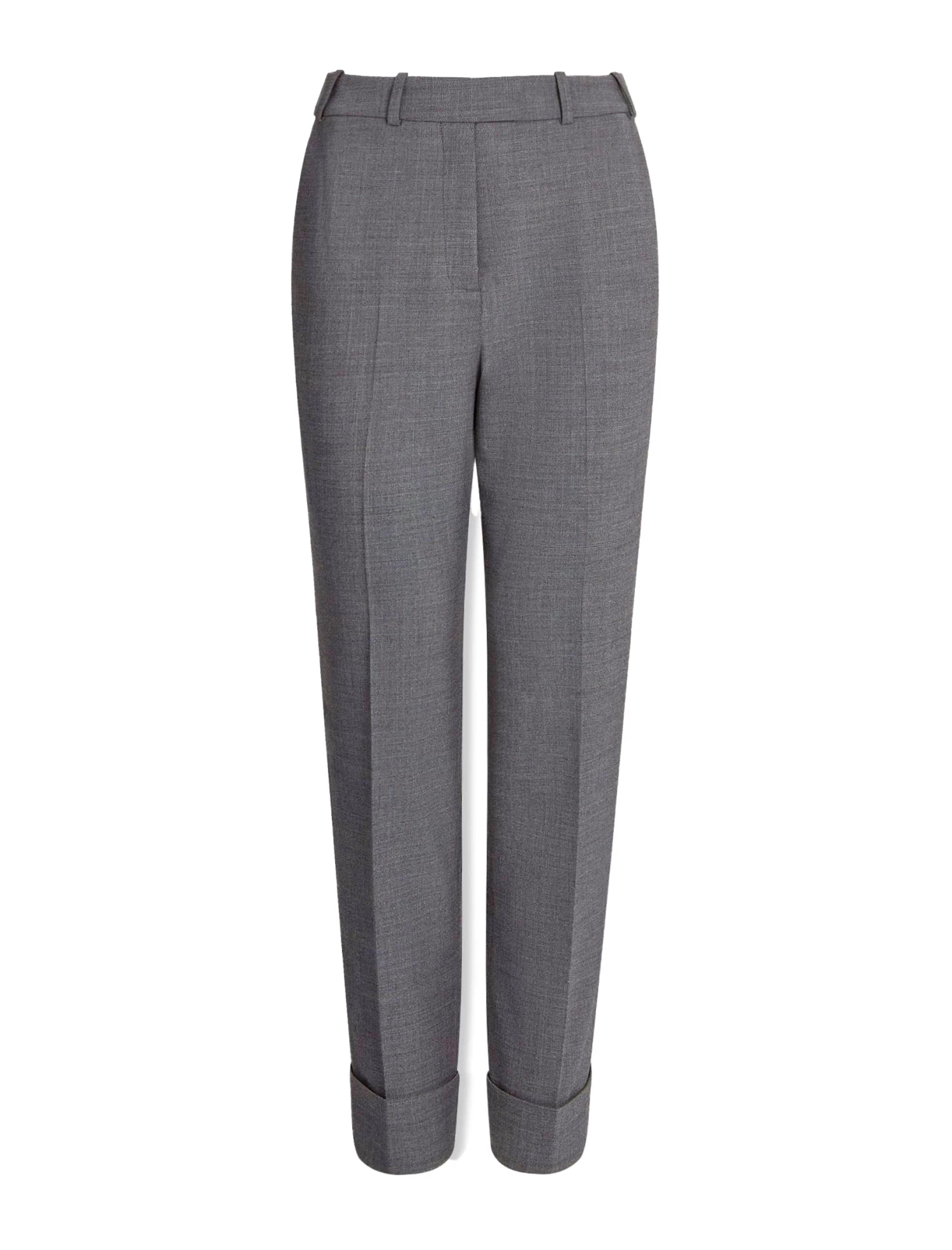 Clement New Wool Turn Up Trouser - Mid Grey - Image 7