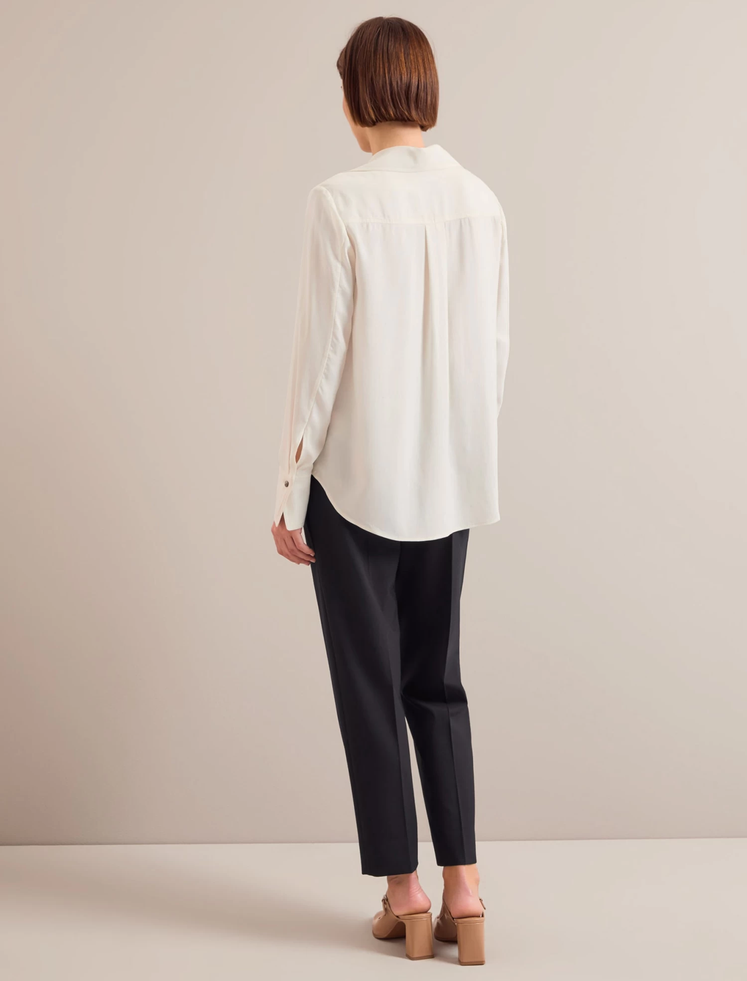 Spencer Silk Shirt - Cream - Image 9