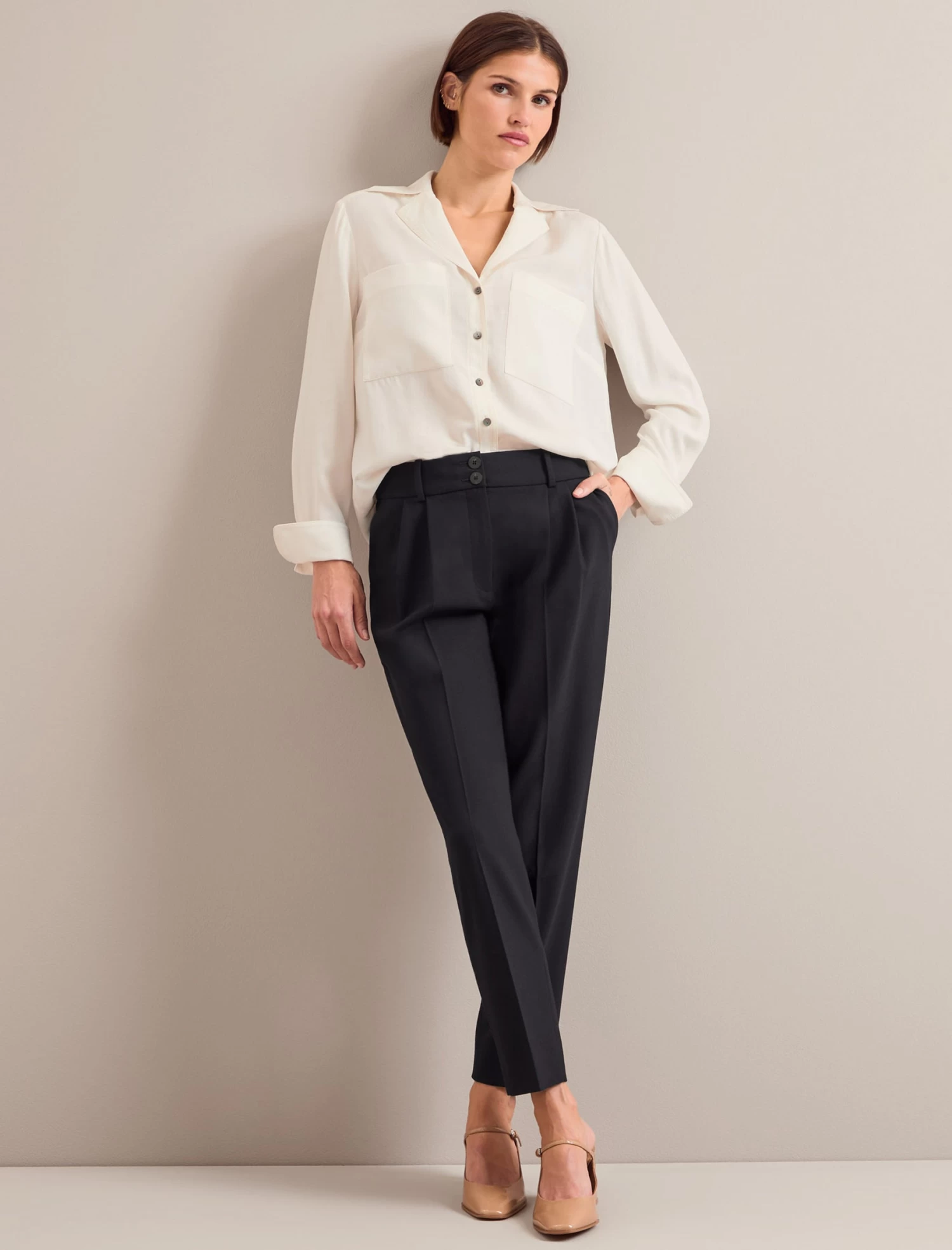 Spencer Silk Shirt - Cream - Image 2