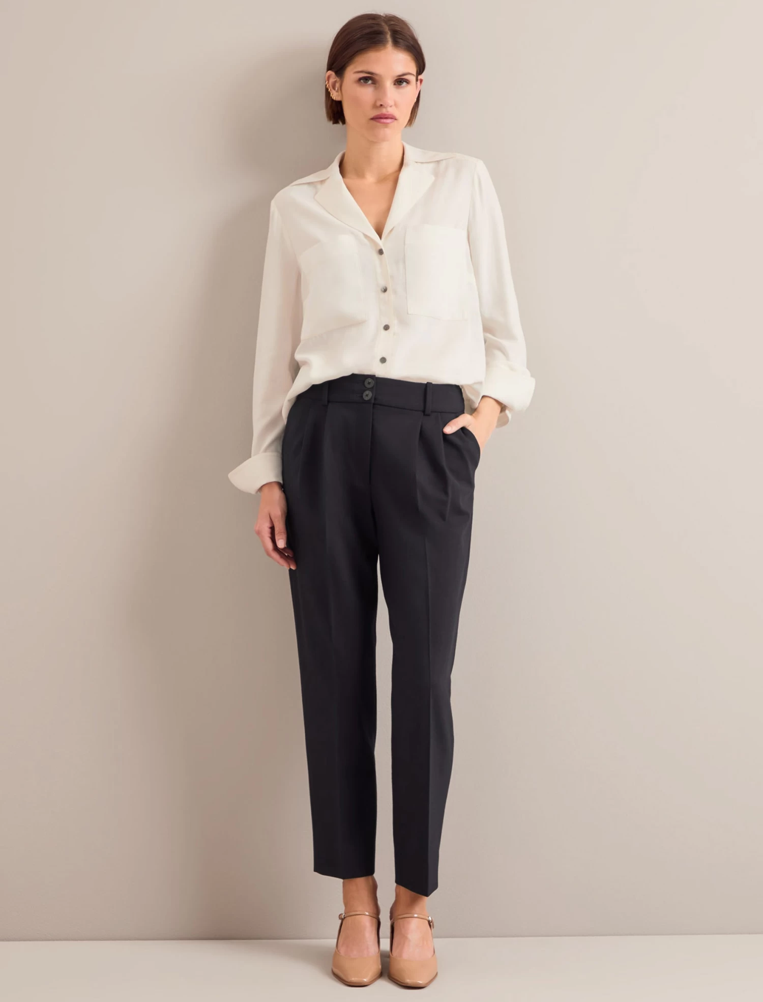 Spencer Silk Shirt - Cream - Image 6