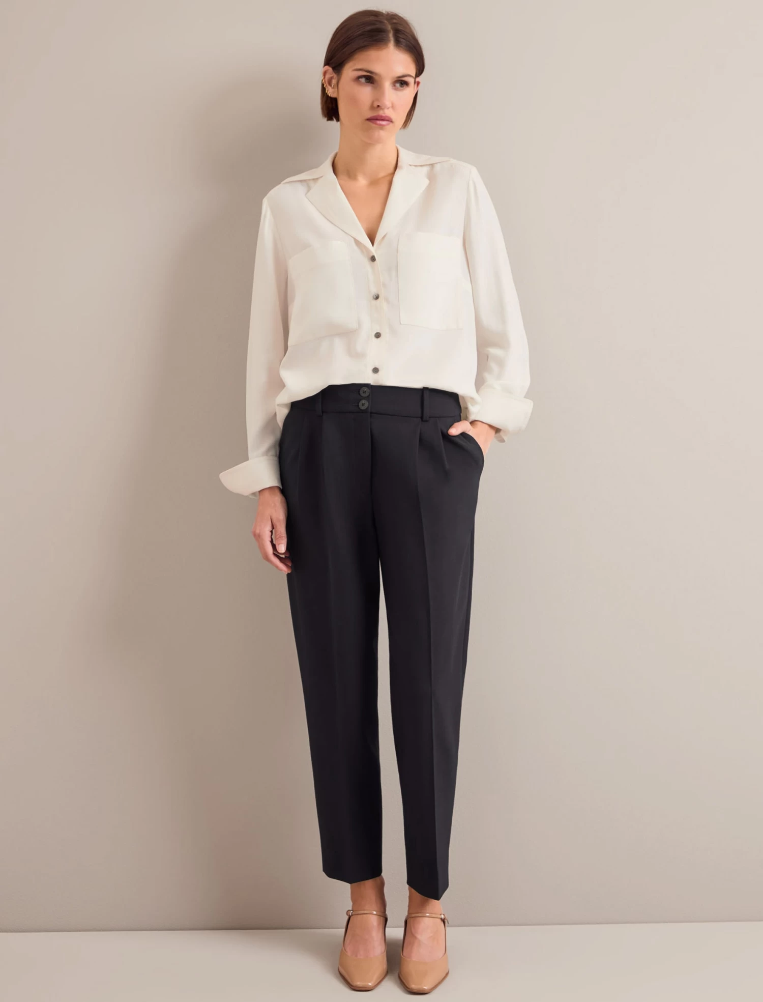 Spencer Silk Shirt - Cream - Image 8