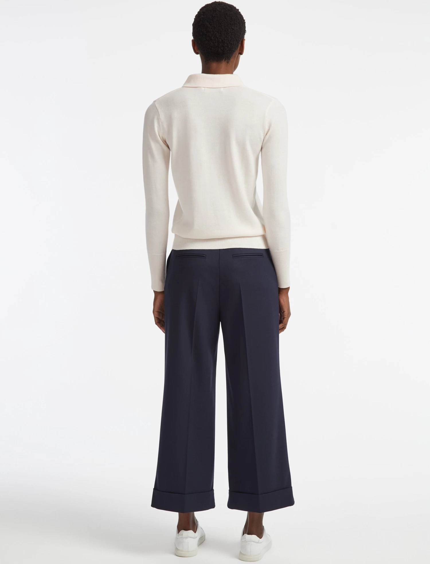 Josie Wool Collared Jumper - Cream - Image 4