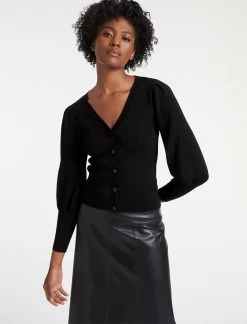 Eva Wool Cardigan - Black