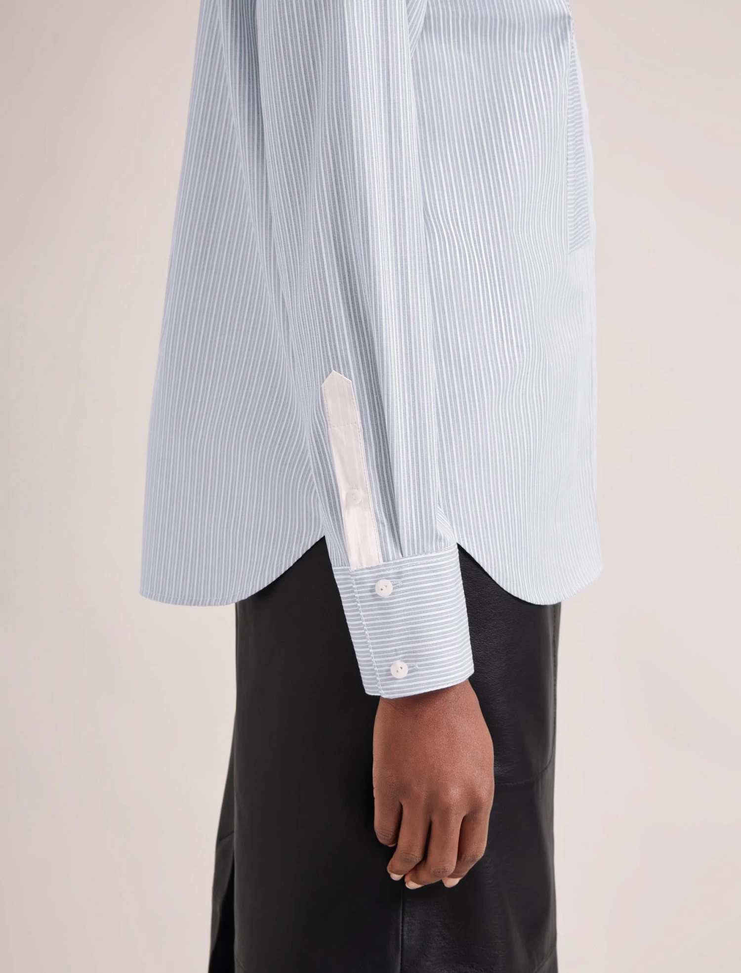 Sefton Organic Cotton Shirt - Blue White Stripe - Image 4
