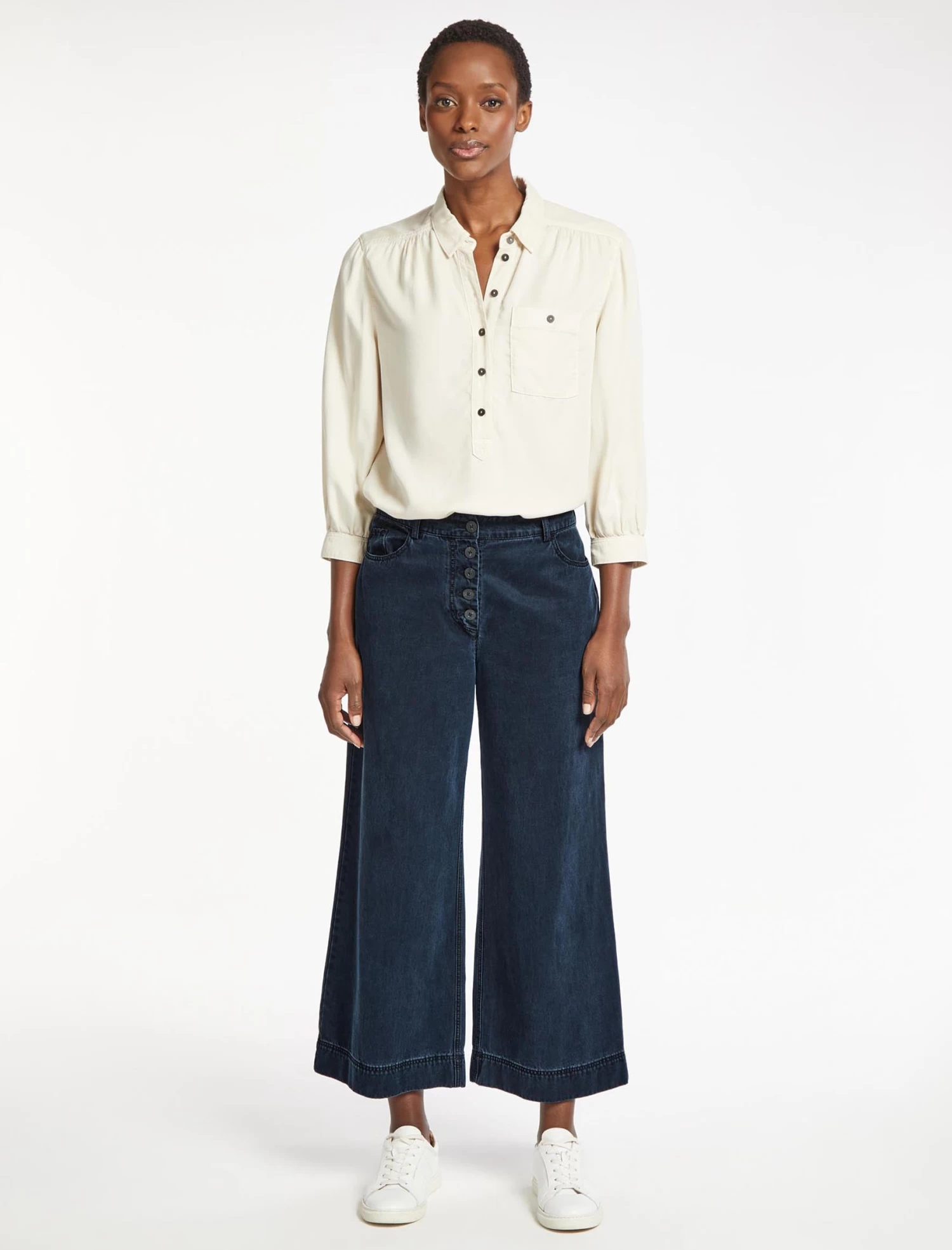 Leo Cropped Trouser - Indigo