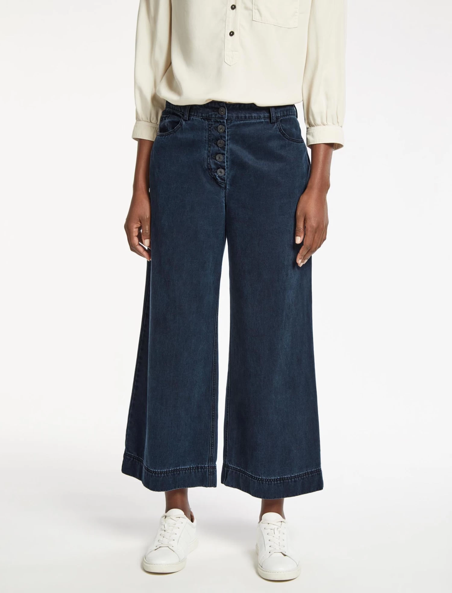 Leo Cropped Trouser - Indigo - Image 2