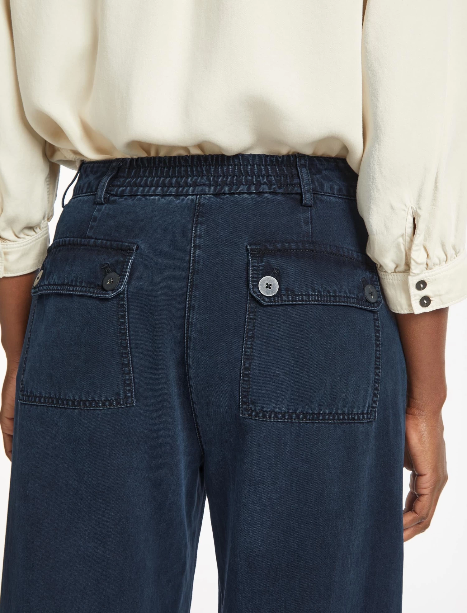 Leo Cropped Trouser - Indigo - Image 5