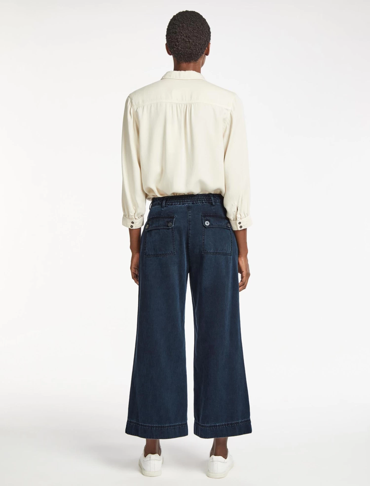 Leo Cropped Trouser - Indigo - Image 6