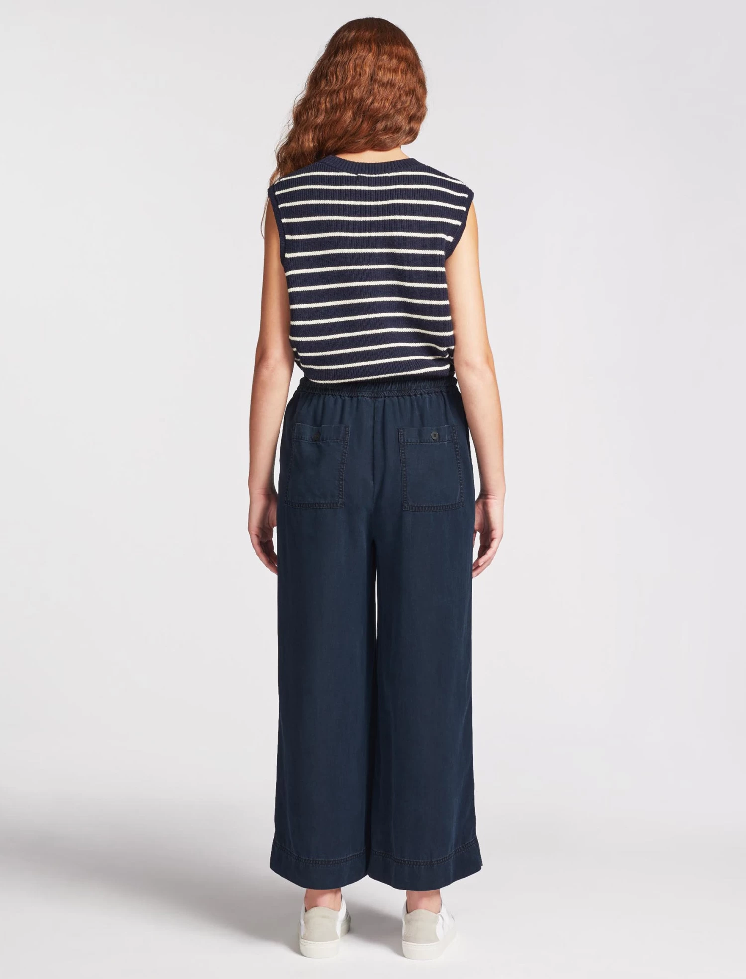 Nicki Wide Leg Trouser - Indigo - Image 4