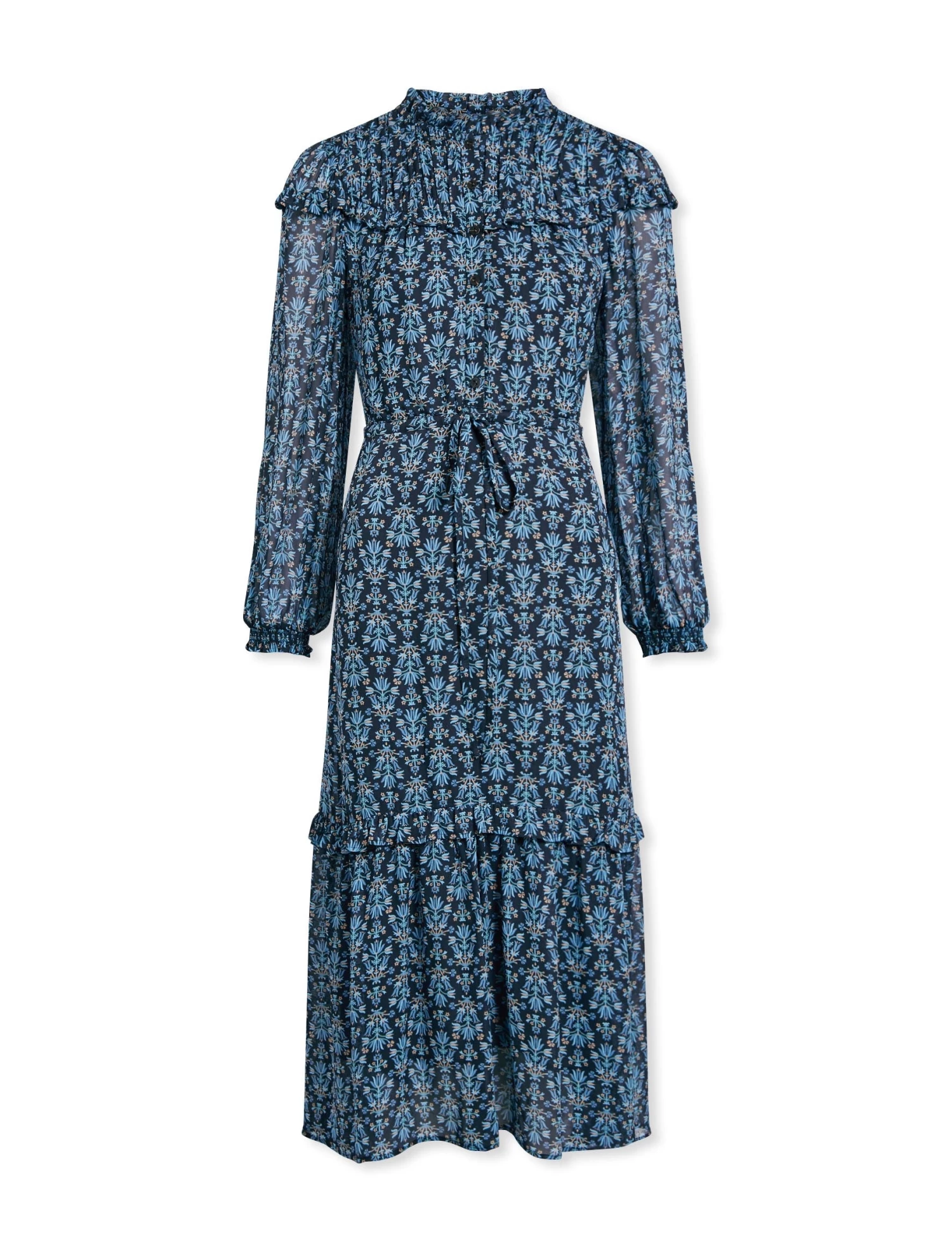 Isla Maxi Dress - Blue Folk Floral Print - Image 6