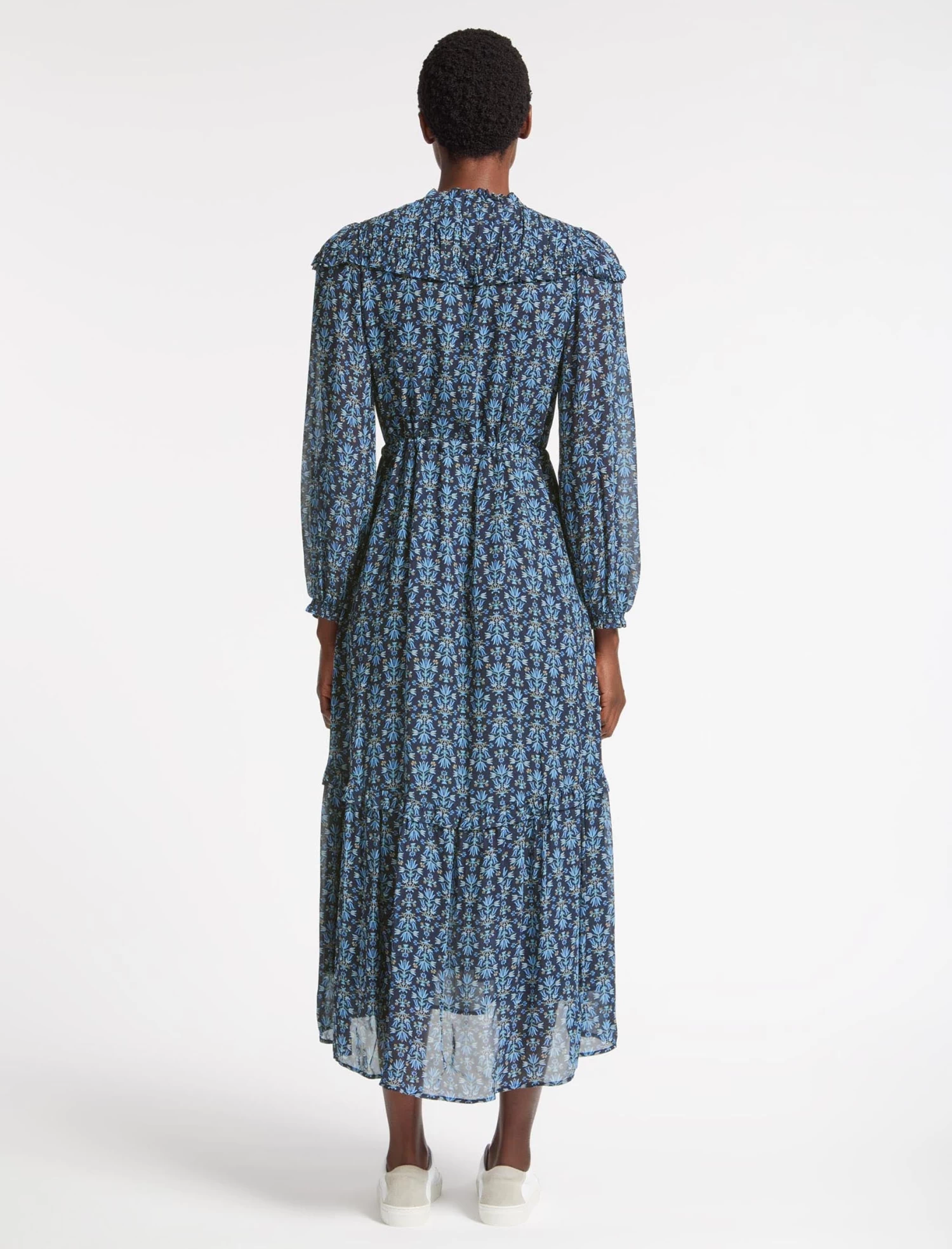 Isla Maxi Dress - Blue Folk Floral Print - Image 5