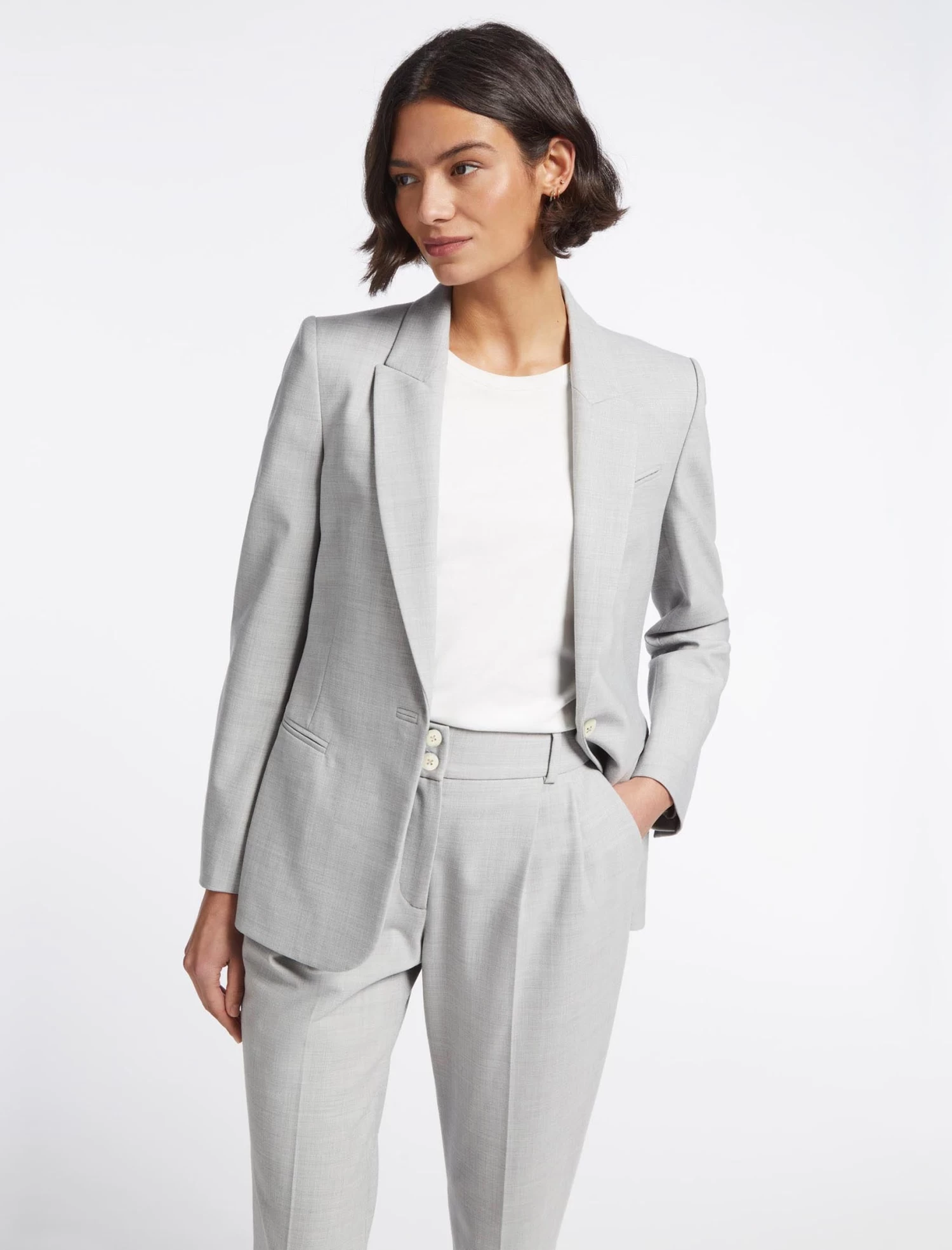 Jamie New Wool Blazer - Light Grey - Image 6