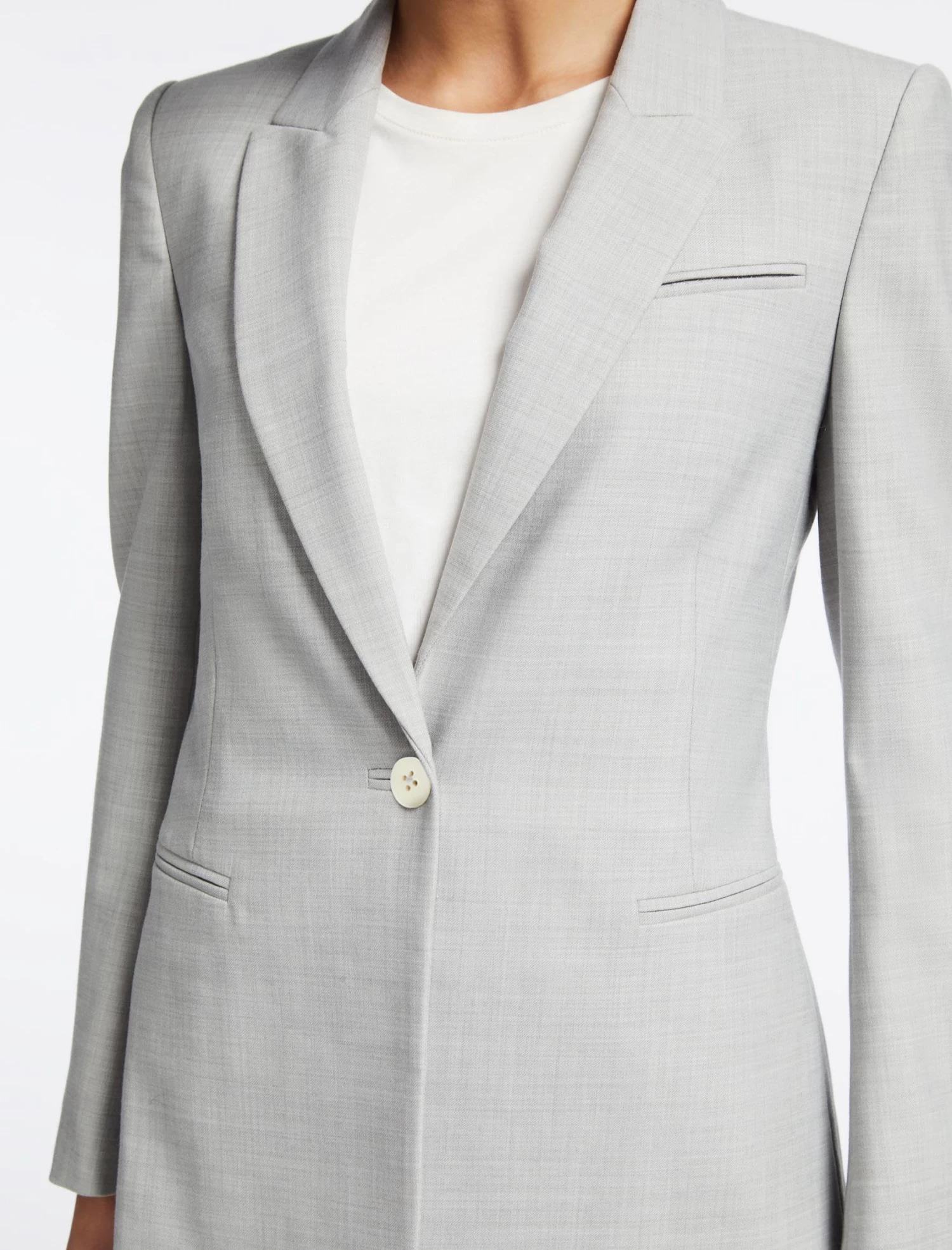 Jamie New Wool Blazer - Light Grey - Image 4