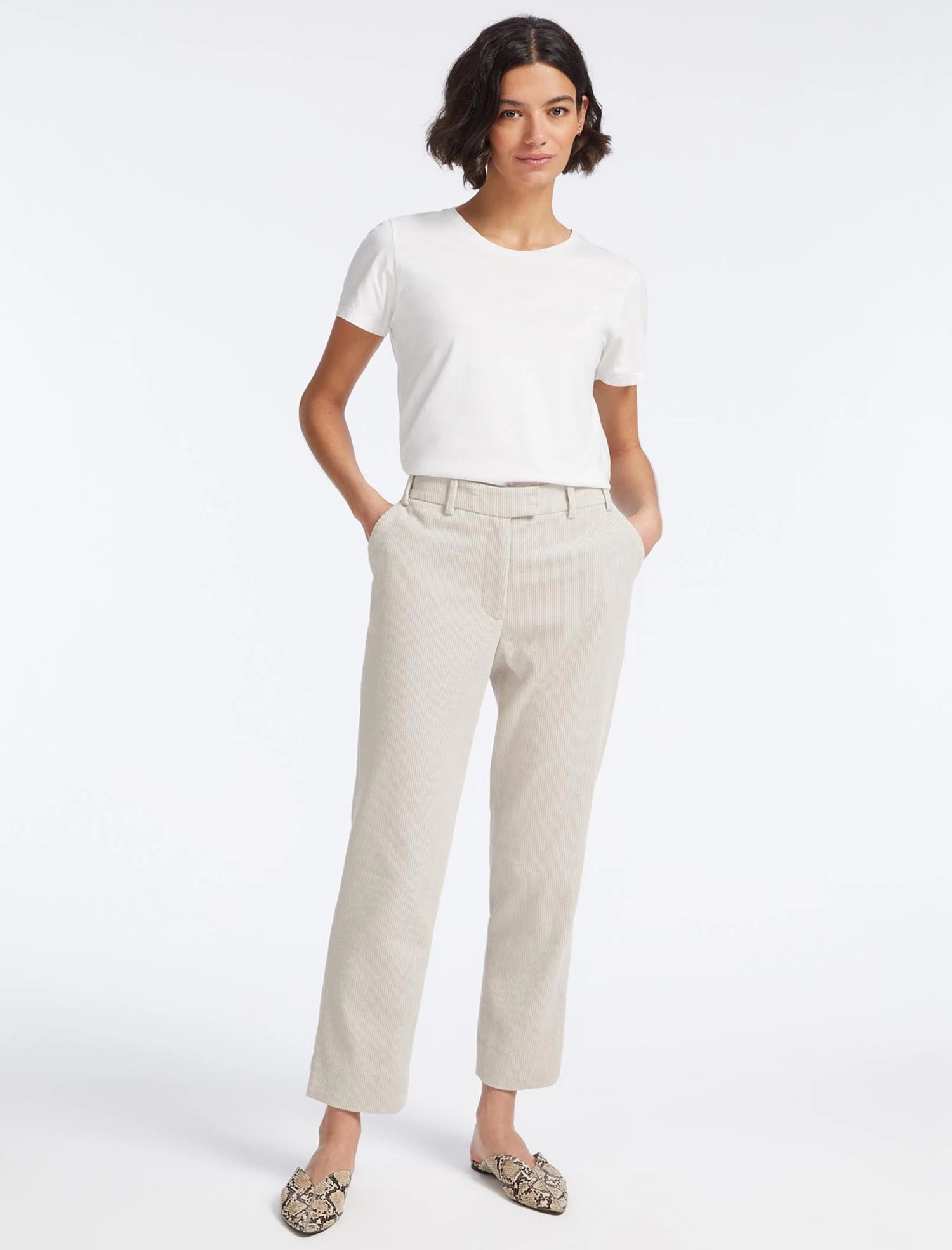 Tatum Corduroy Trouser - Stone - Image 4