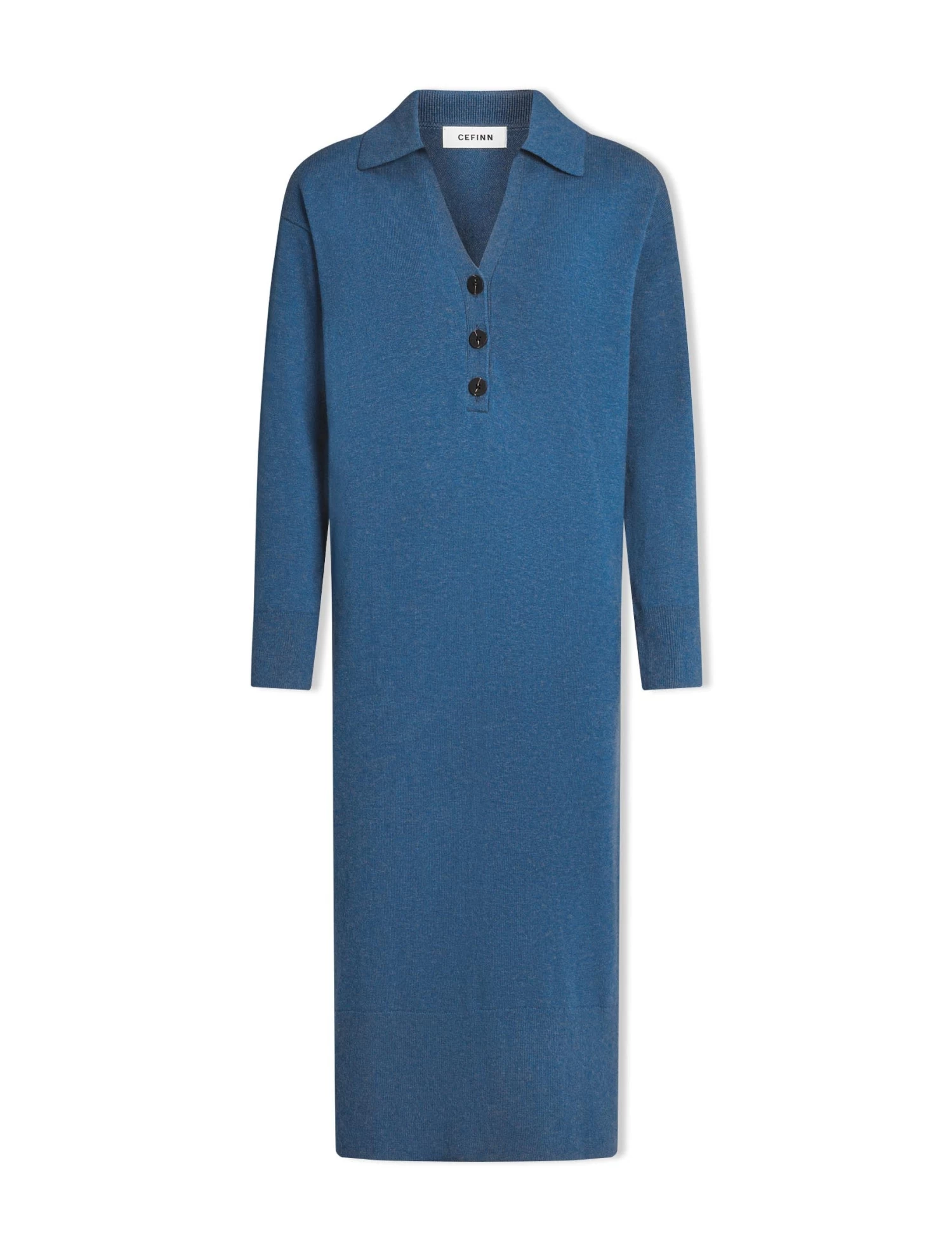Eleanor Wool Knit Dress - Mid Blue - Image 8