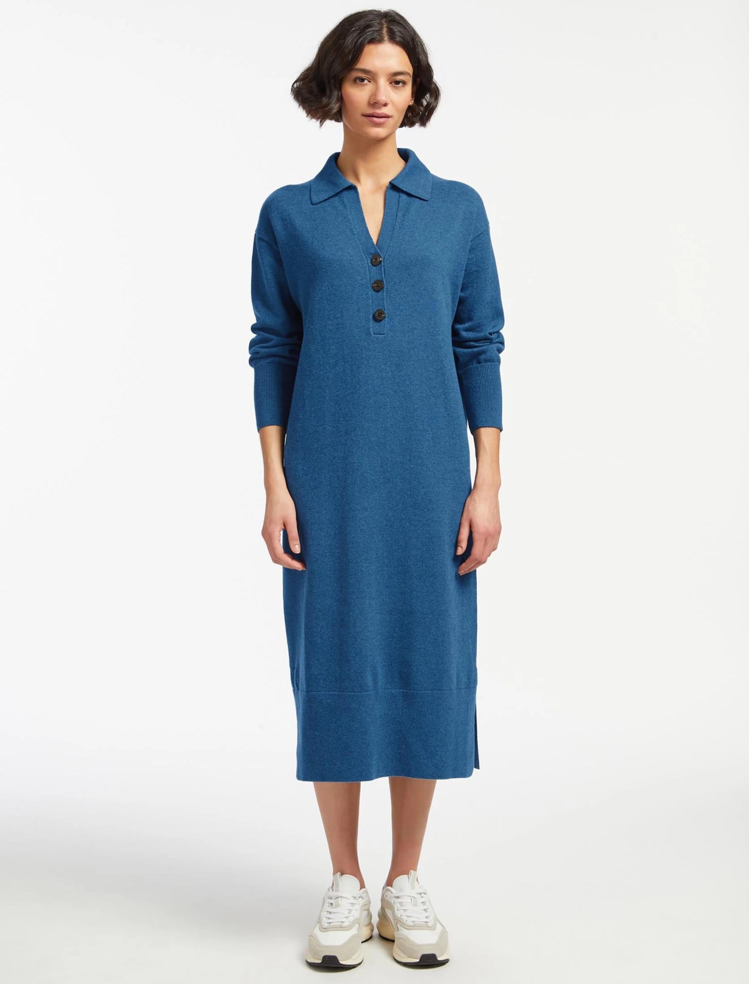 Eleanor Wool Knit Dress - Mid Blue - Image 4