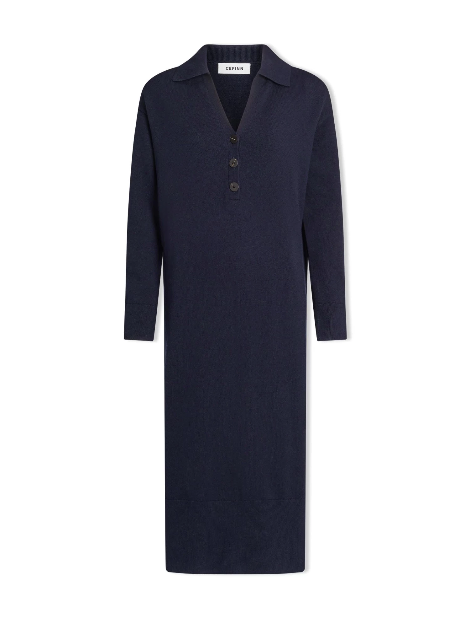 Eleanor Wool Knit Dress - Navy - Image 6