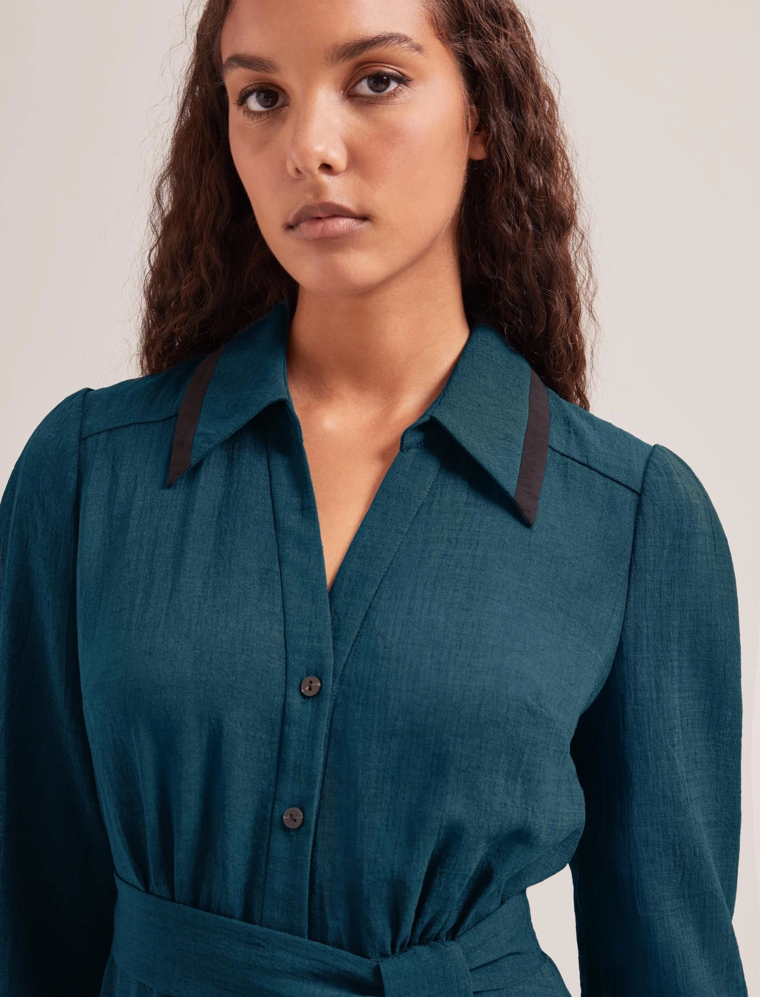 Fallon Techni Voile Maxi Dress - Petrol - Image 2