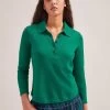 Morgan Cotton Silk Blend T-Shirt - Emerald Green
