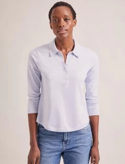 Morgan Cotton Silk Blend T-Shirt - Pale Blue