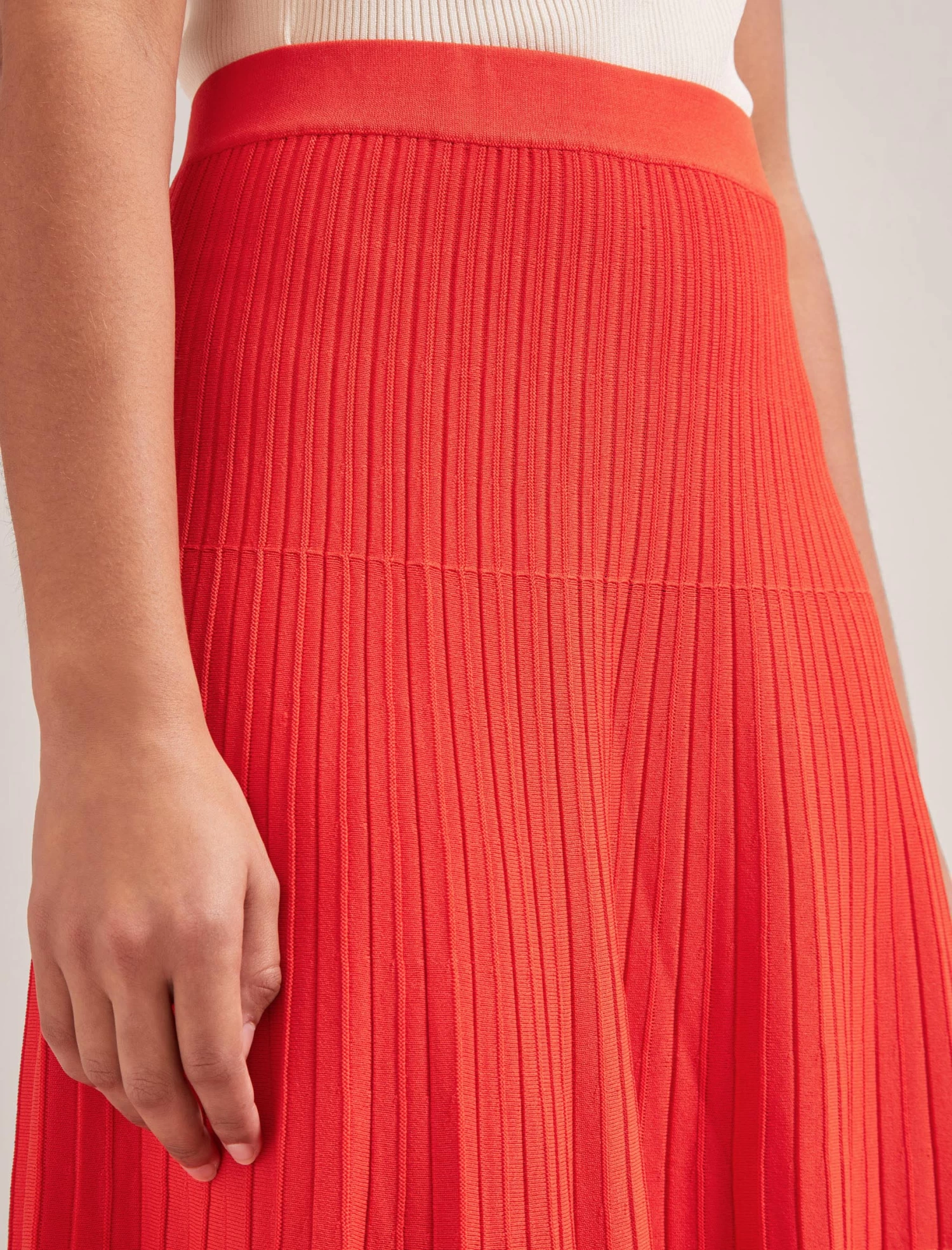 Colette Contrast Hem Skirt - Orange - Image 3