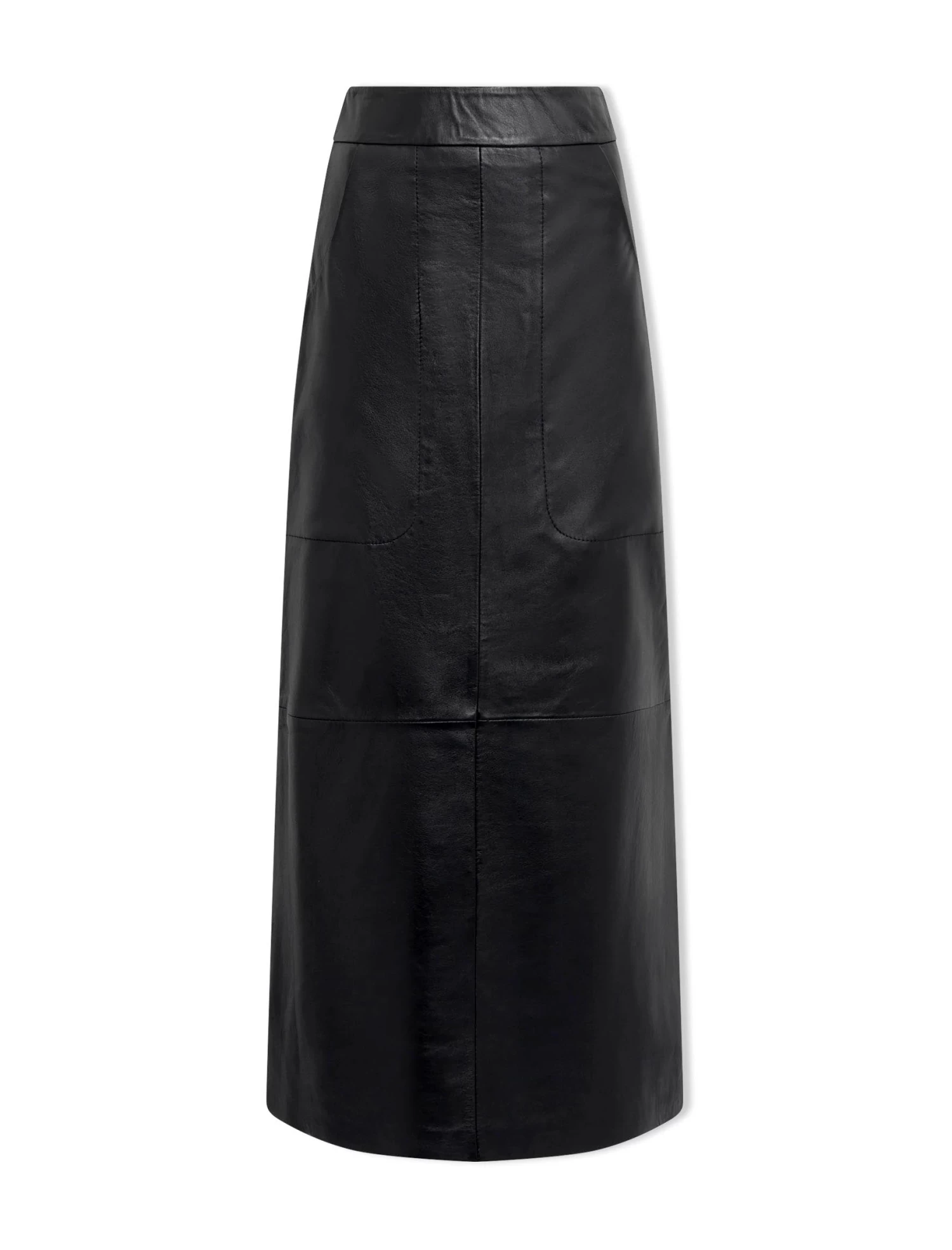 Arlo Leather Maxi Pencil Skirt - Black - Image 6