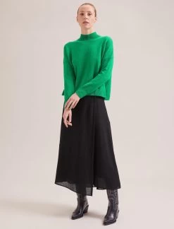 Sonia Techni Voile Maxi Skirt - Black