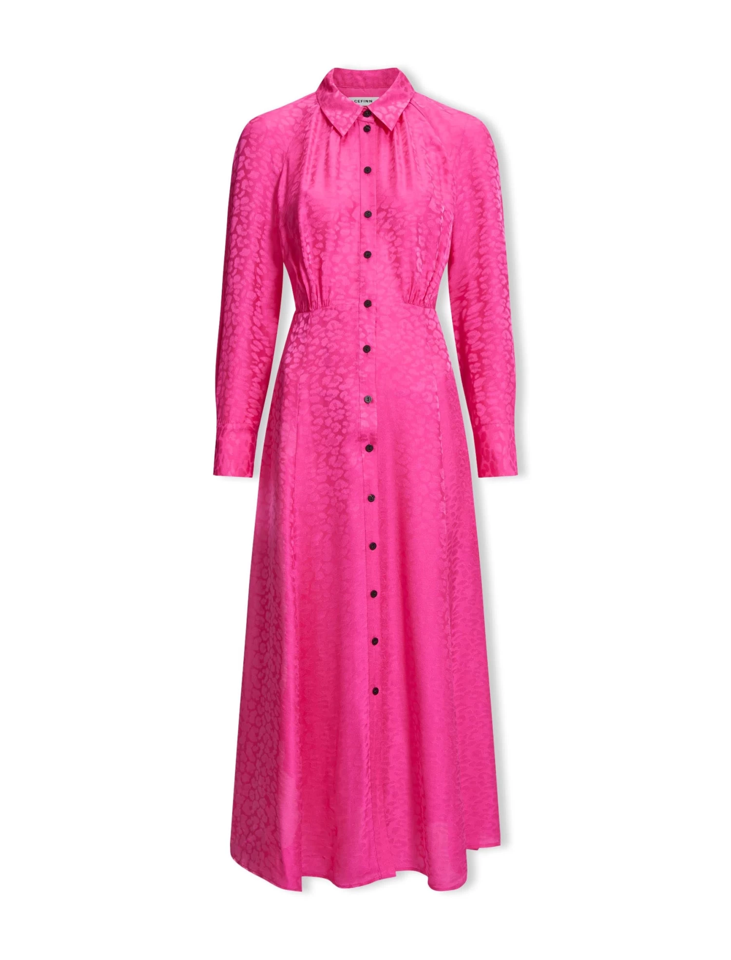 Astrid Silk Blend Maxi Dress - Hot Pink - Image 7