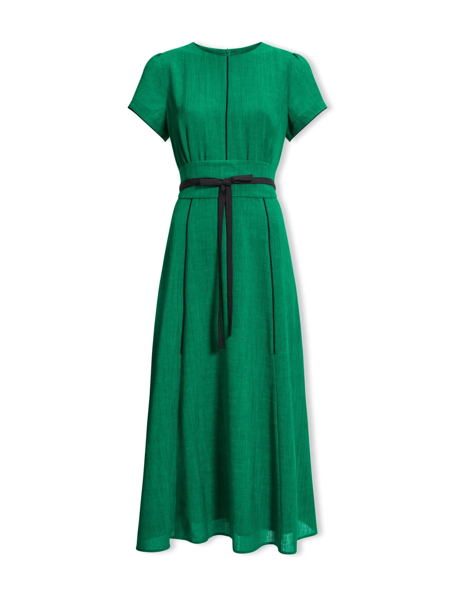 Rosie Techni Voile Maxi Dress - Emerald Green Black - Image 8