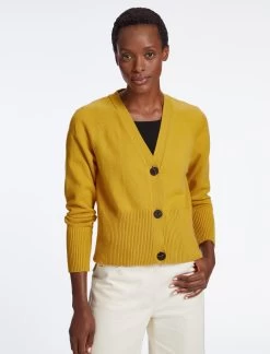 Caro Cotton Cardigan - Mustard