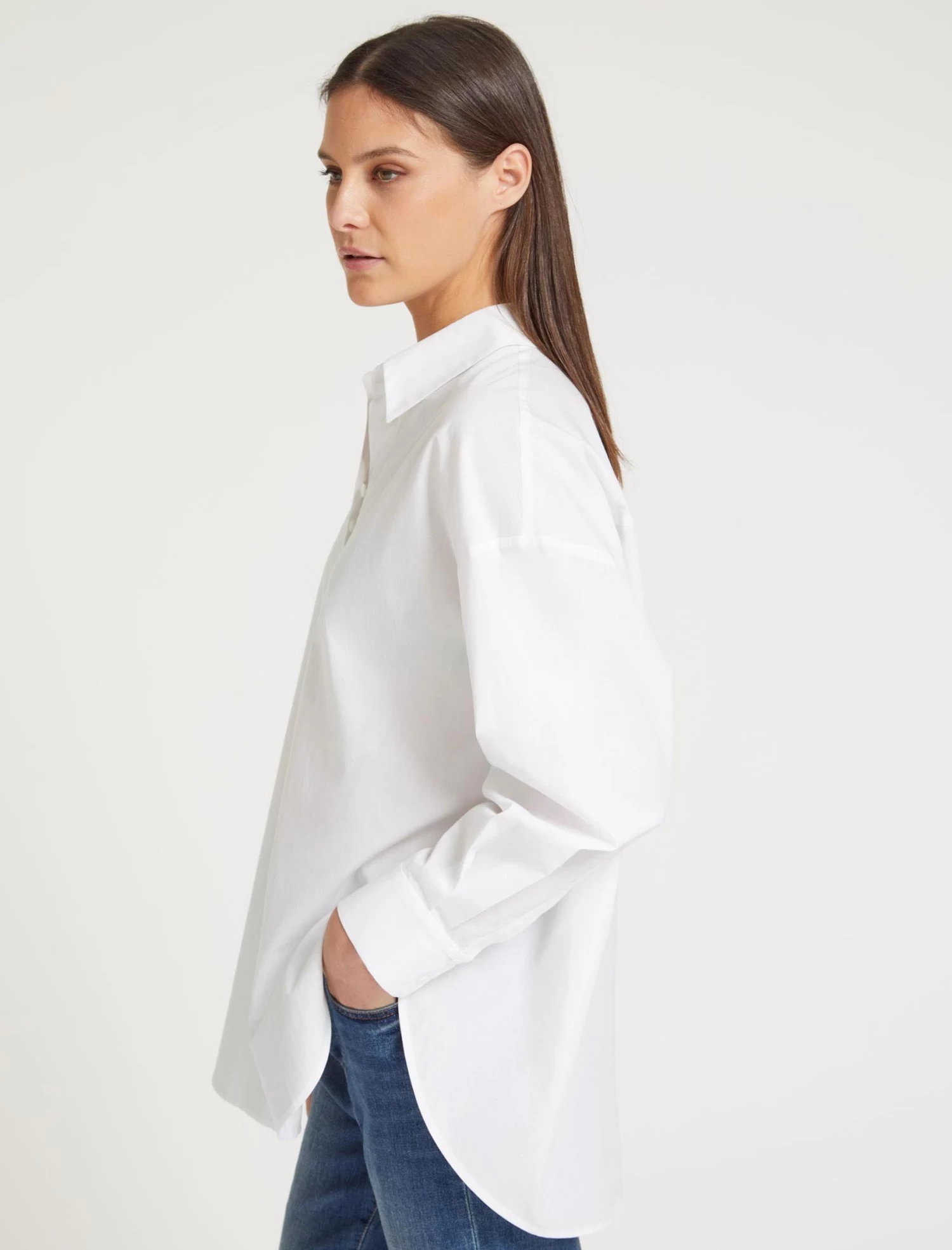 Sammy Organic Cotton Oversized Shirt - White - Image 3