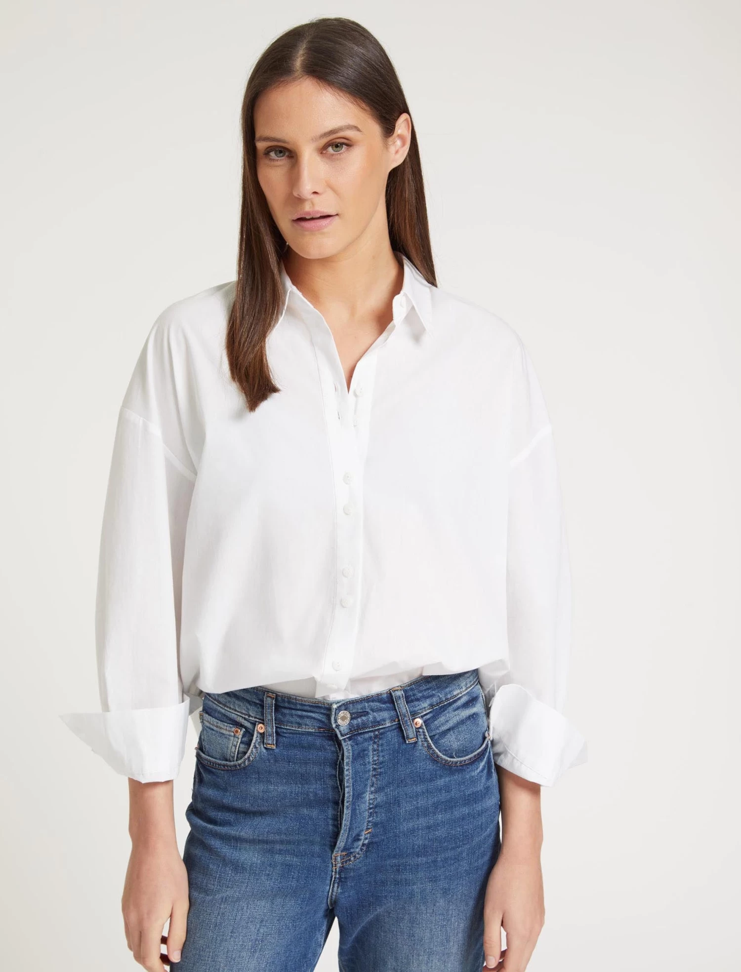 Sammy Organic Cotton Oversized Shirt - White - Image 5