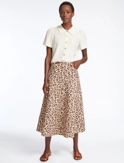 Sierra Cotton Maxi Skirt - Leopard Print