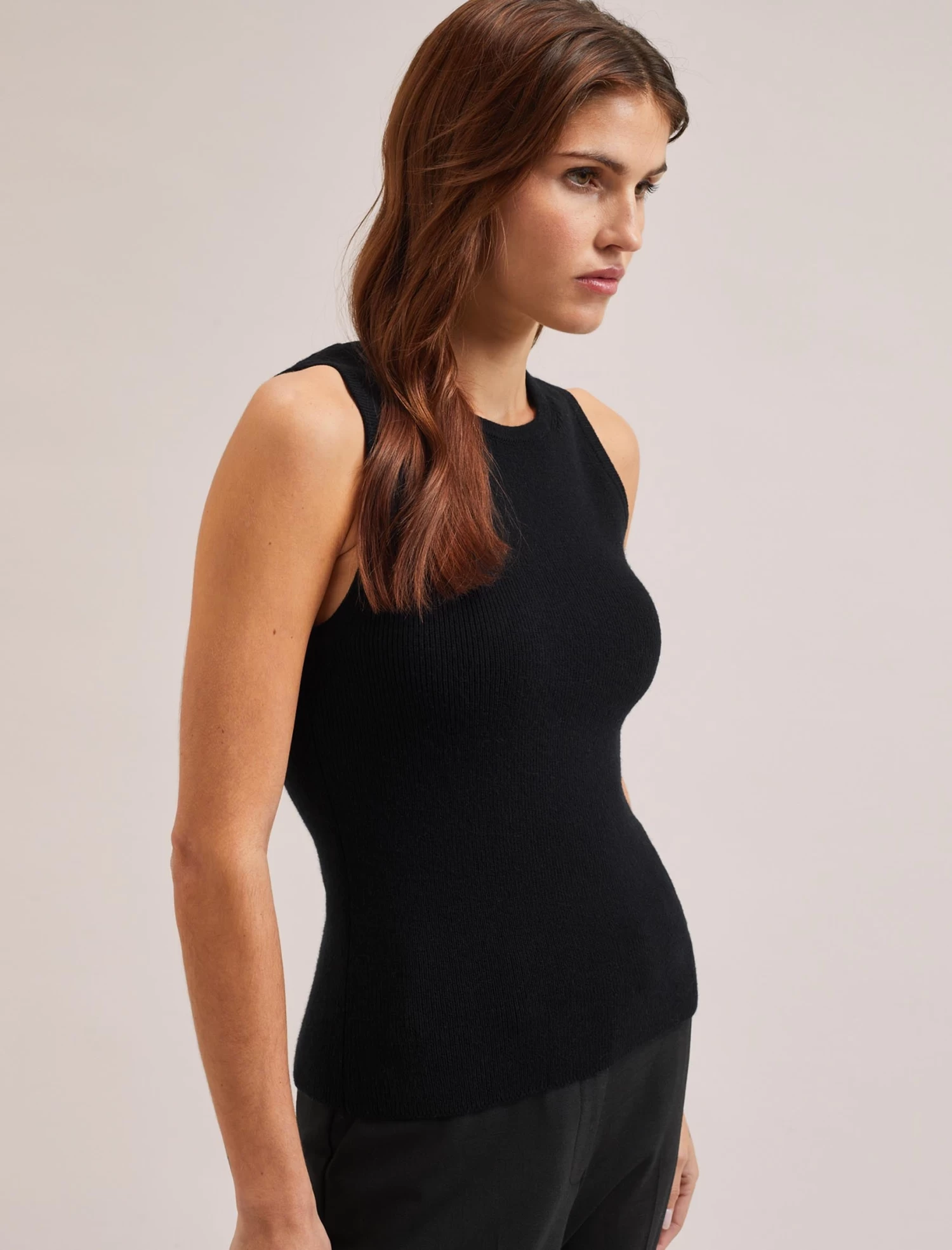 Tammy Cotton Blend Vest - Black - Image 3