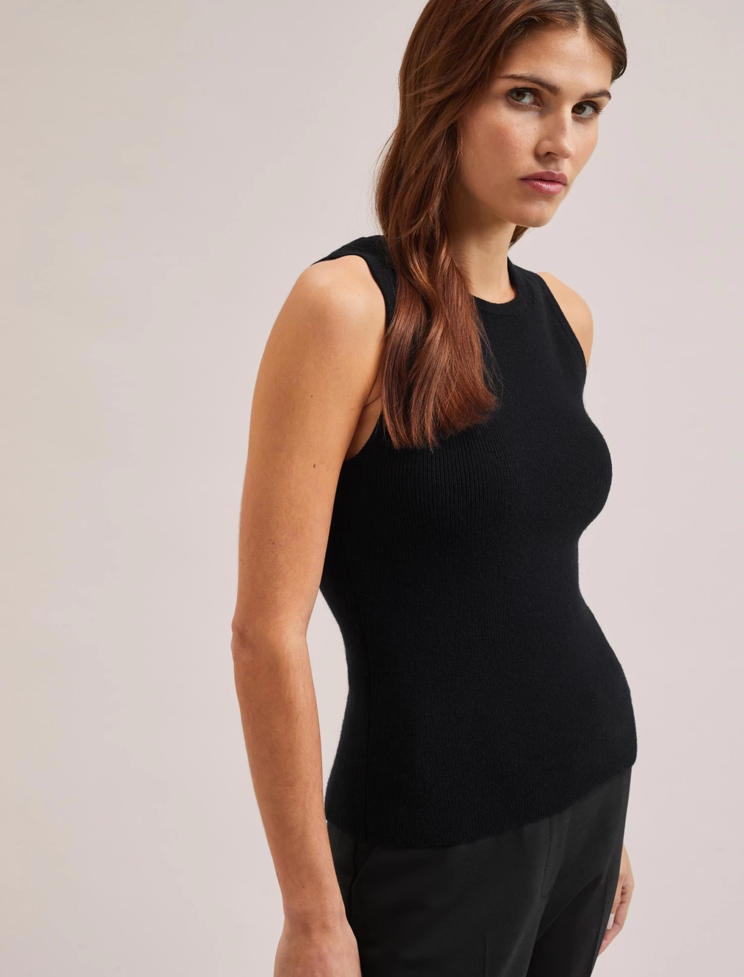 Tammy Cotton Blend Vest - Black - Image 5