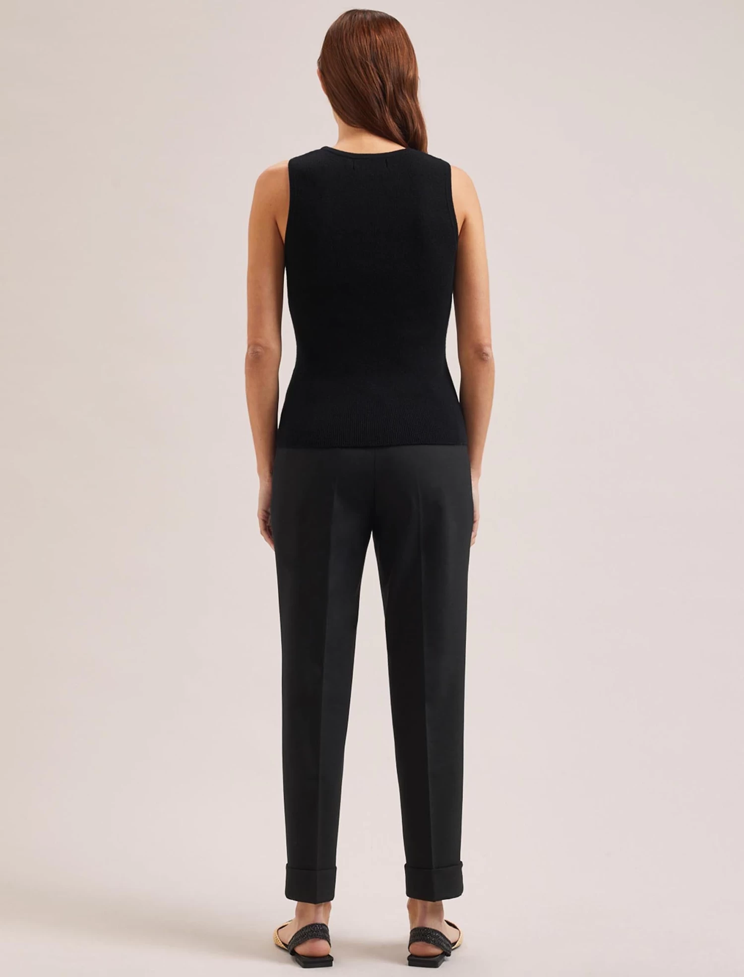 Tammy Cotton Blend Vest - Black - Image 7