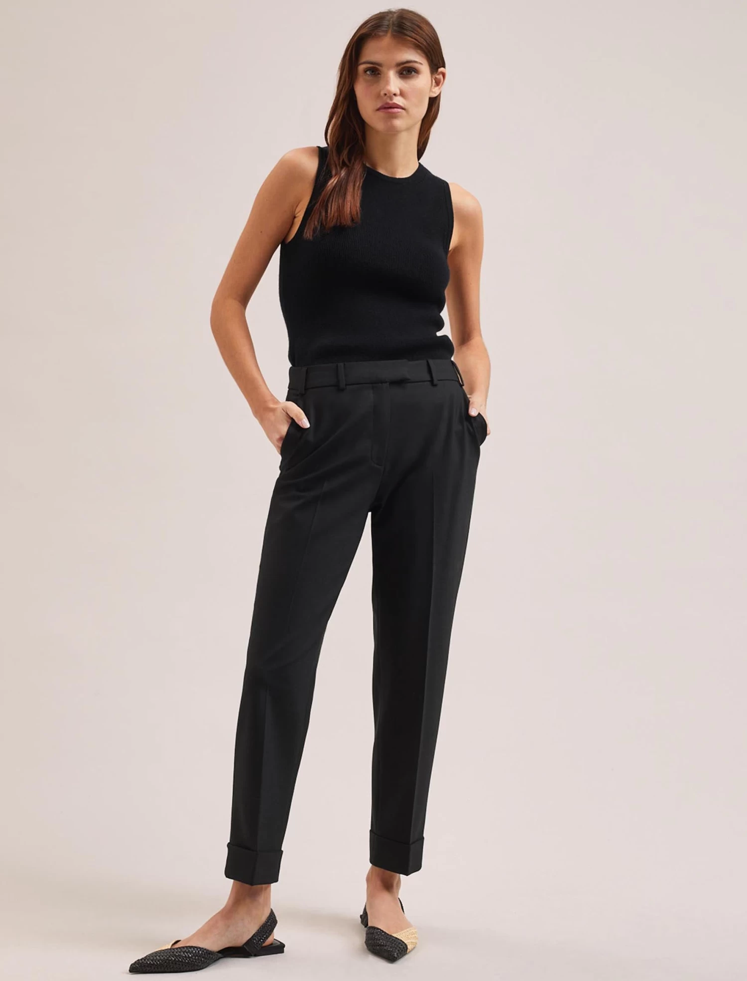 Tammy Cotton Blend Vest - Black - Image 2