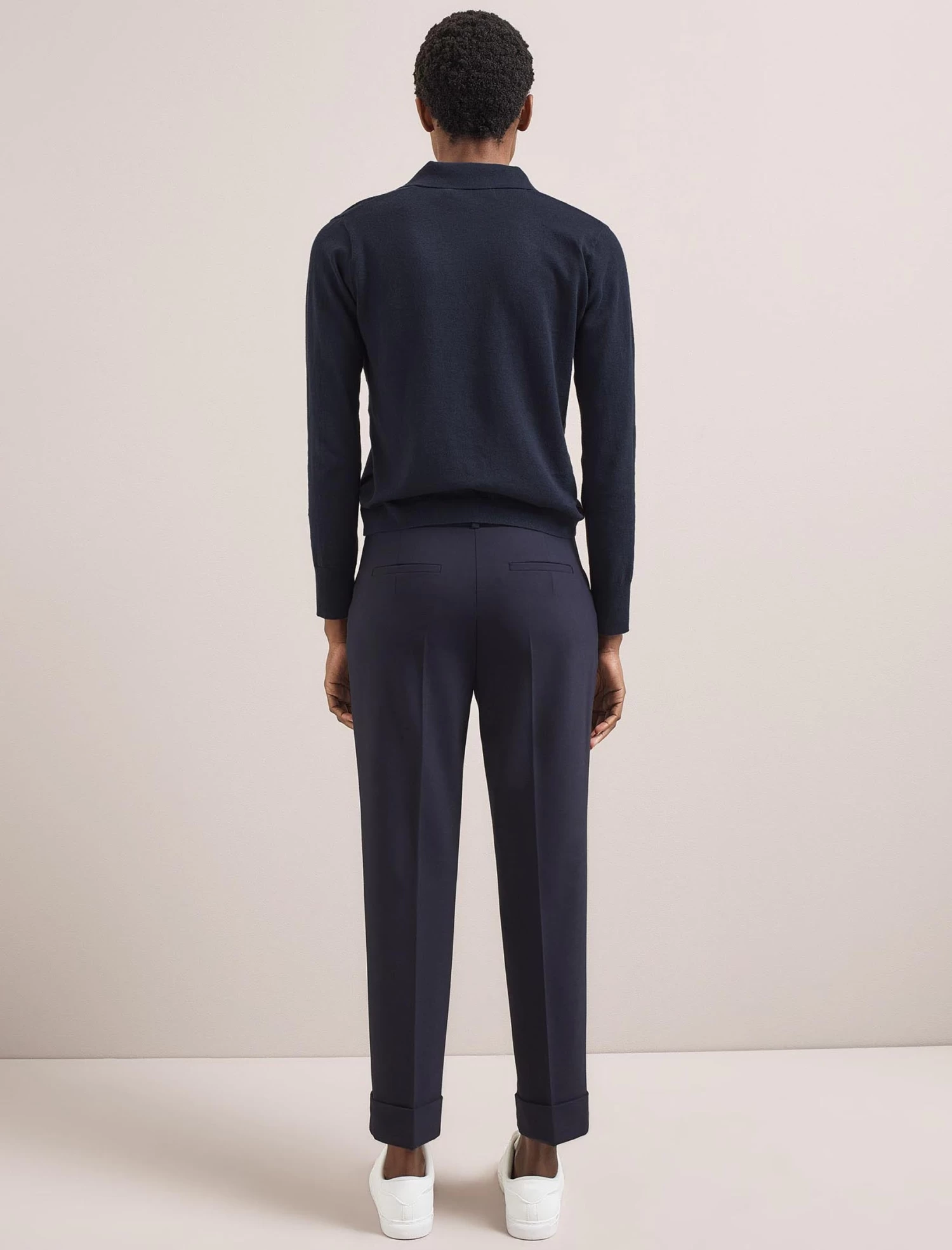 Josie Linen Blend Jumper - Navy - Image 5