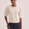 Amalie Linen Blend Jumper - Oatmeal