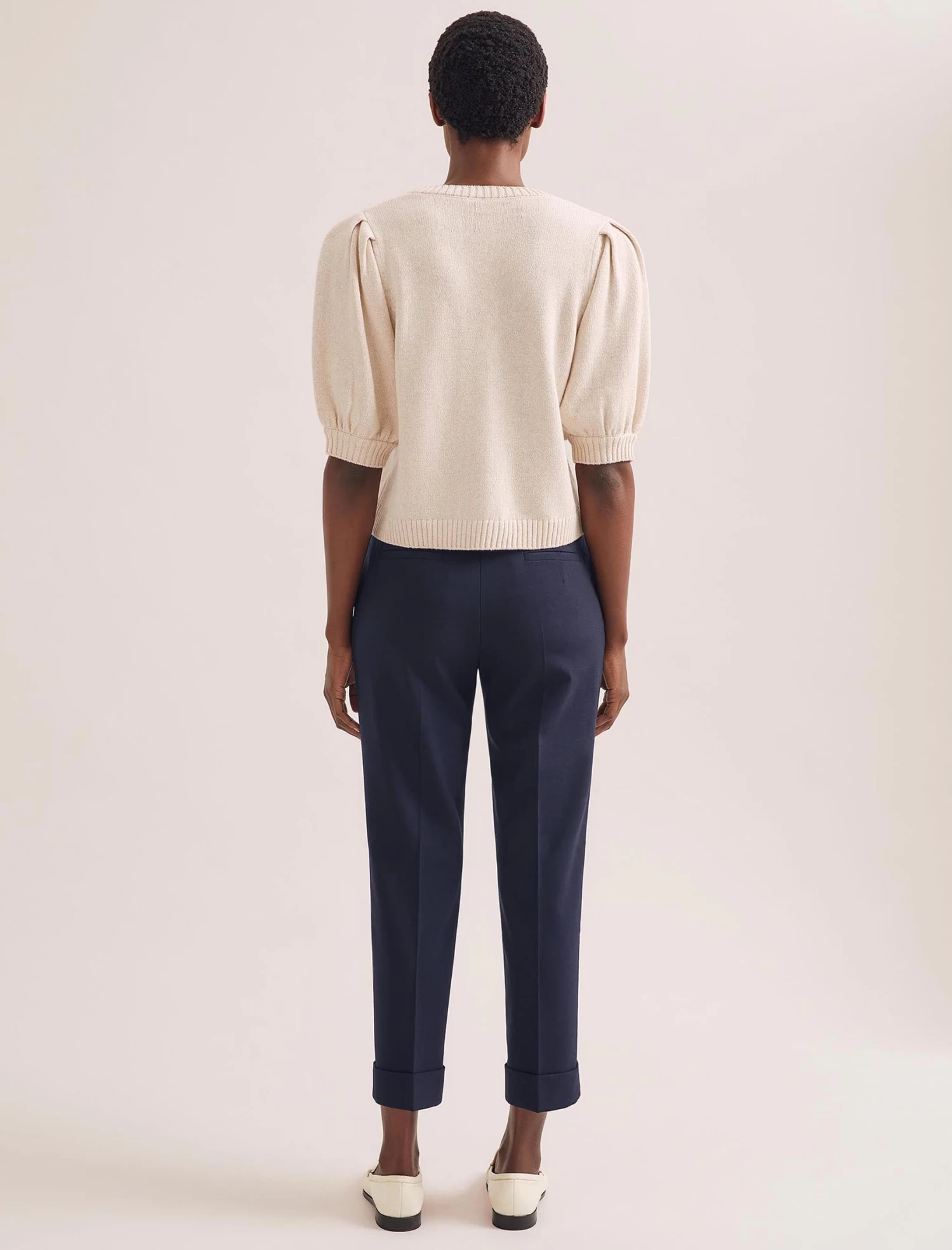 Amalie Linen Blend Jumper - Oatmeal - Image 5