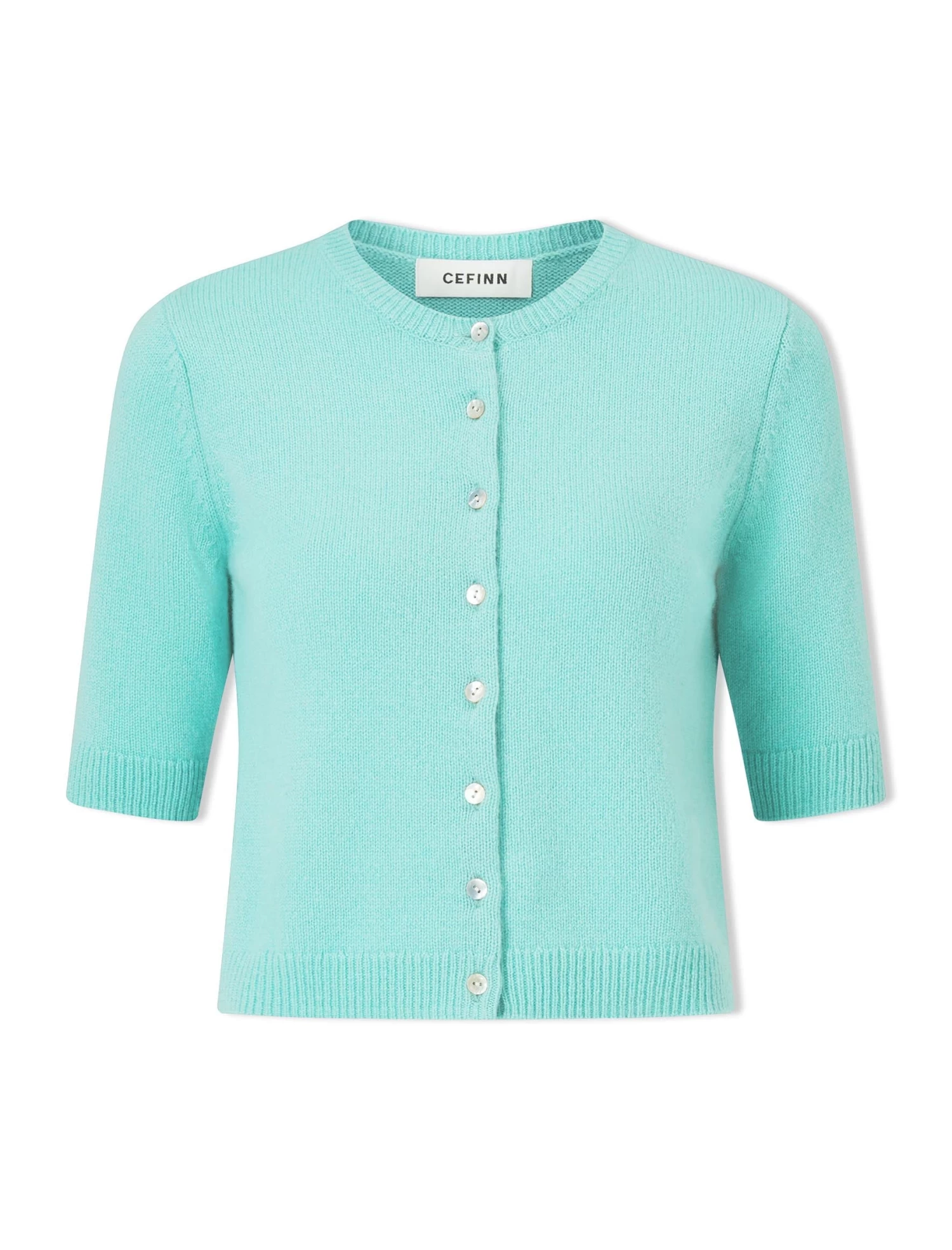 Clara Cashmere Cardigan - Spearmint - Image 7
