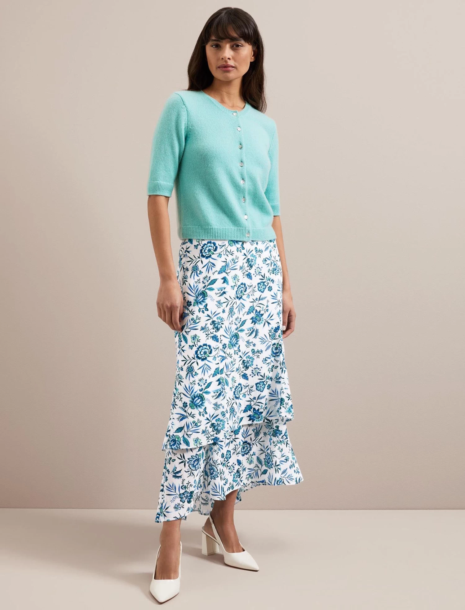 Clara Cashmere Cardigan - Spearmint - Image 5